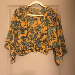 Free People Mustard Top